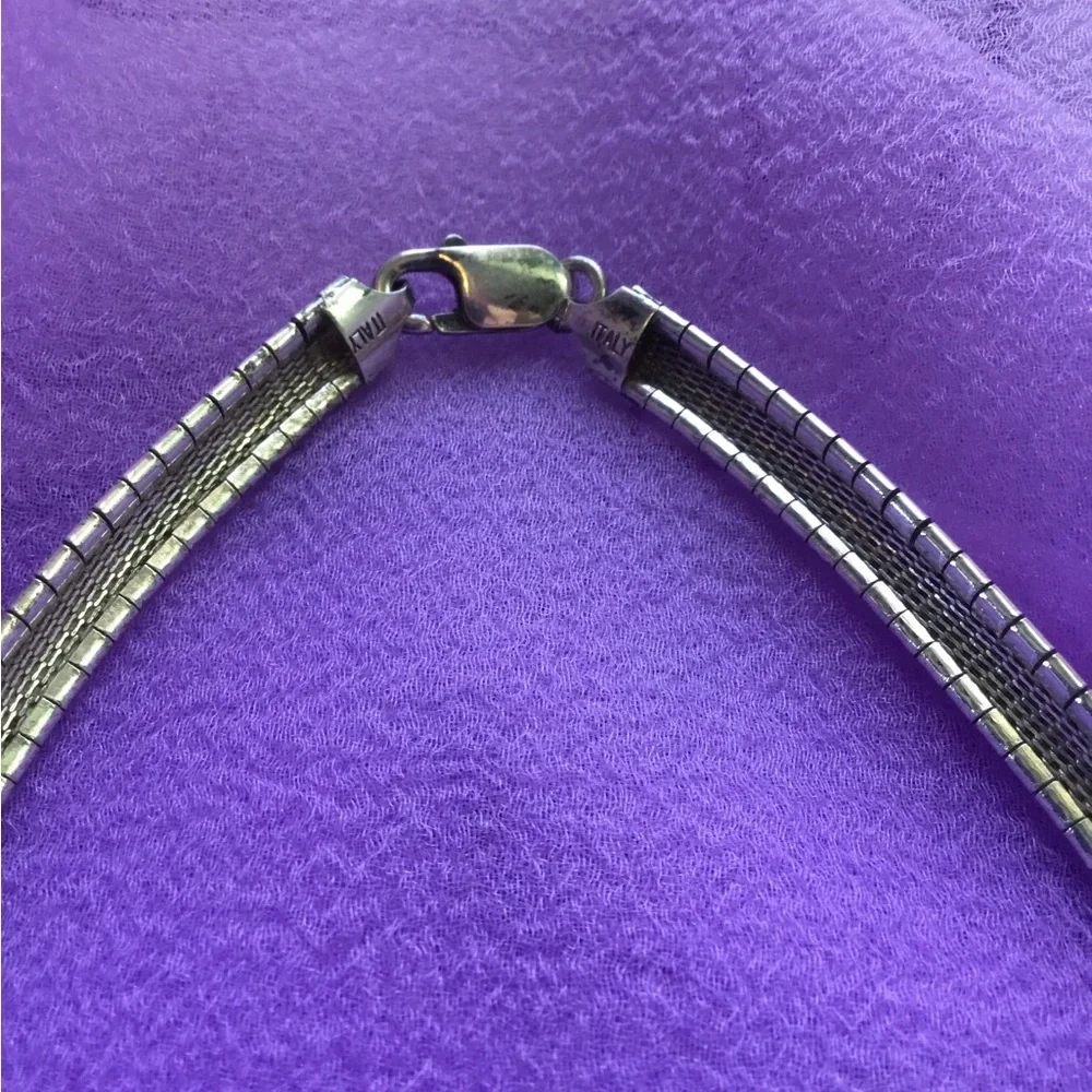 Vintage 925 Sterling Silver Necklace Italy Vtg - Picture 6 of 15